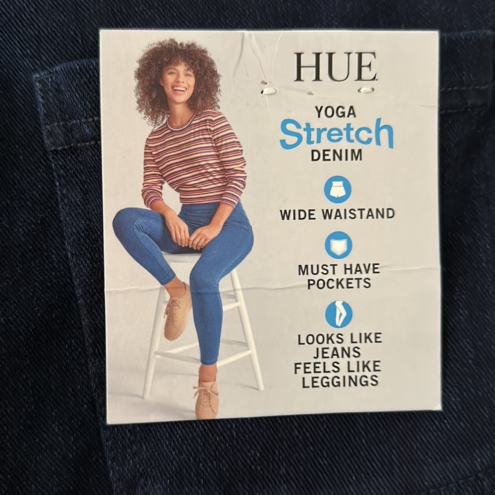 Hue denim legging, back pockets, size small - Picture 2 of 4